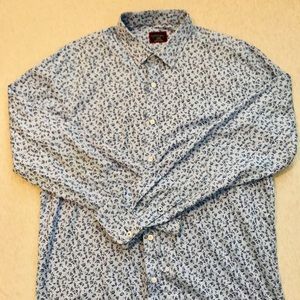 UNTUCKit L floral print classic cotton button up.